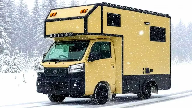 Small Toyota Sub-Brand Kei Truck Turned Into a Home on Wheels