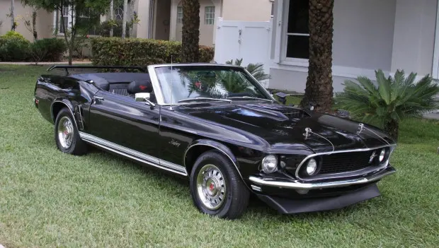 1969 Mustang GT Convertible in Triple Black Brings Some Serious Pony Car Attitude