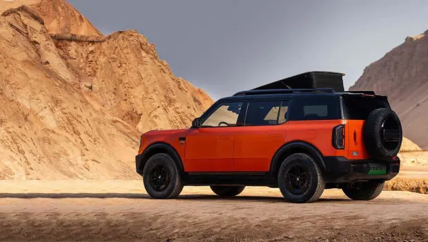 The new electric Ford Bronco transforms into a high-tech camper with cutting-edge technology