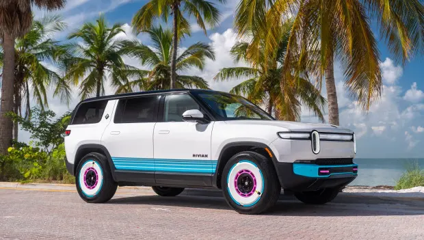 Rivian Unveils Special R1S Edition Inspired by Miami and the ’80s