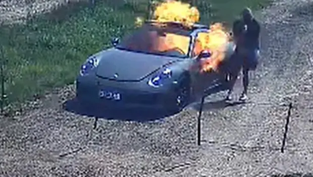 Brazilian Porsche 911 Owner Staged Theft and Burned His Car for Insurance Money