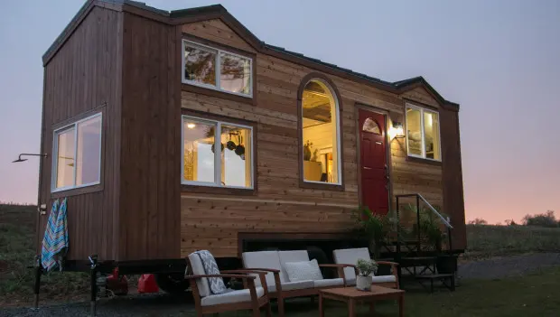 This 194-Square-Foot Wooden Tiny Home on Wheels Makes Life on the Road Surprisingly Comfortable