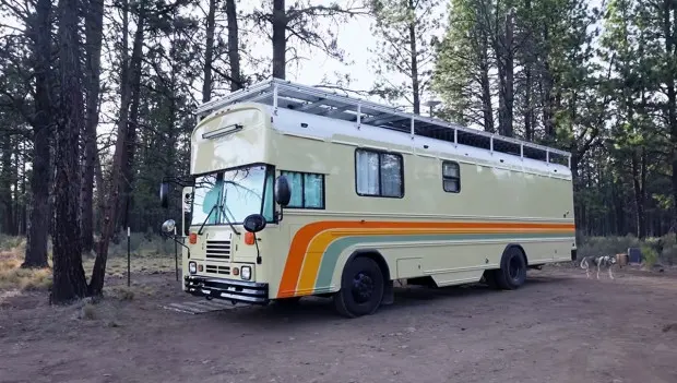 This Luxury School Bus Conversion Feels Like a Custom Home—With the Freedom to Live Off the Grid