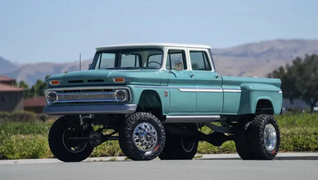 1966 Chevrolet Ponderosa Dually Sits So Tall It Almost Looks Airborne