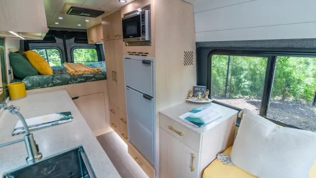 Vanhalla Camper Van Feels Like a Rolling Sanctuary With an Earthy Touch and Peaceful Atmosphere