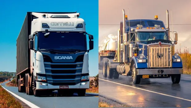 Why Most American Semi Trucks Have Long Hoods While European Trucks Use Flat Fronts