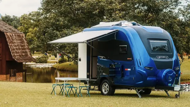 This Futuristic Fiberglass Travel Trailer Stands Out With Premium Comfort and Nearly Endless Customization
