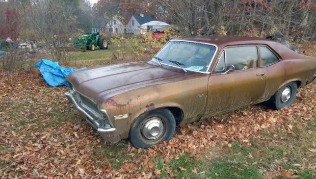 This 1970 Chevy Nova Survived Long-Term Storage — Rust Spots Included and a Mystery V8 Under the Hood