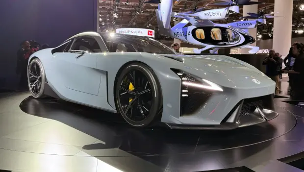 Lexus Reveals the Sports Car of the Future: Electric Power, V8 Muscle, and a Triple-Screen Cockpit