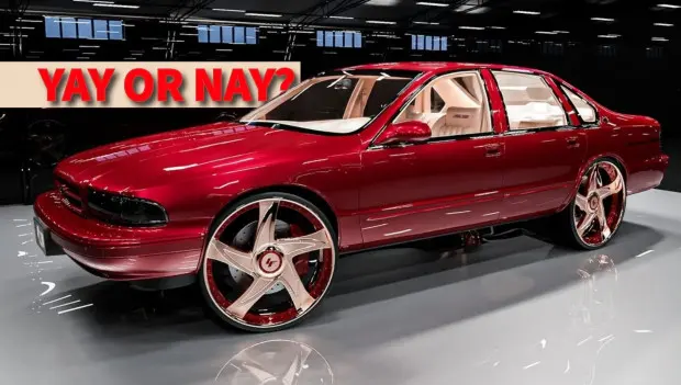 Rendered 1996 Chevy Impala SS Is Automotive Eye Candy on Massive Wheels