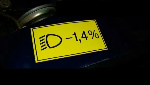 Why You Should Never Ignore the Sticker Under Your Hood With Percentages and a Headlight Icon