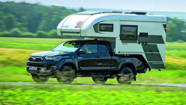 Toyota Hilux Pickup Turned Into a Cozy Micro Apartment on Wheels for Off-Road Travel