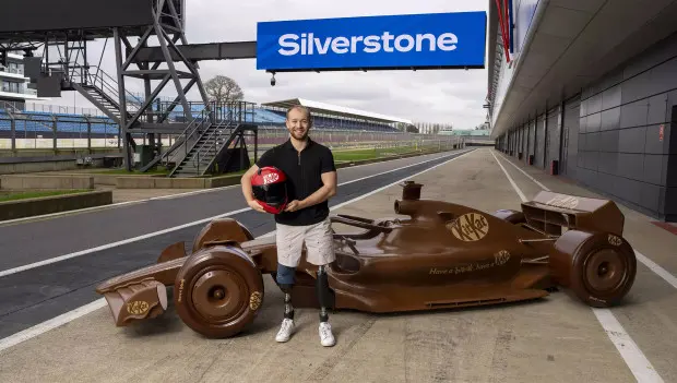Life-Size Formula 1 Car Made of Chocolate Unveiled by KitKat