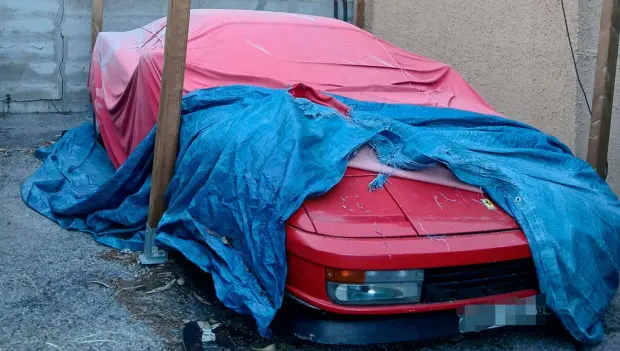 Abandoned 1980s Ferrari Testarossa Found Buried Under Clutter in France