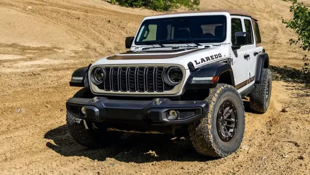 2027 Jeep Wrangler Laredo Brings Retro Texas Style With a Tan Soft Top