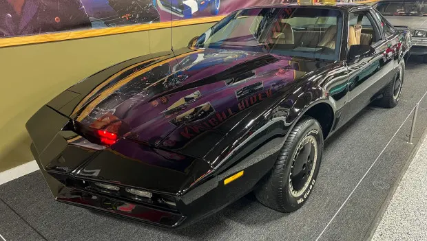 The car that is in the museum received a speeding ticket