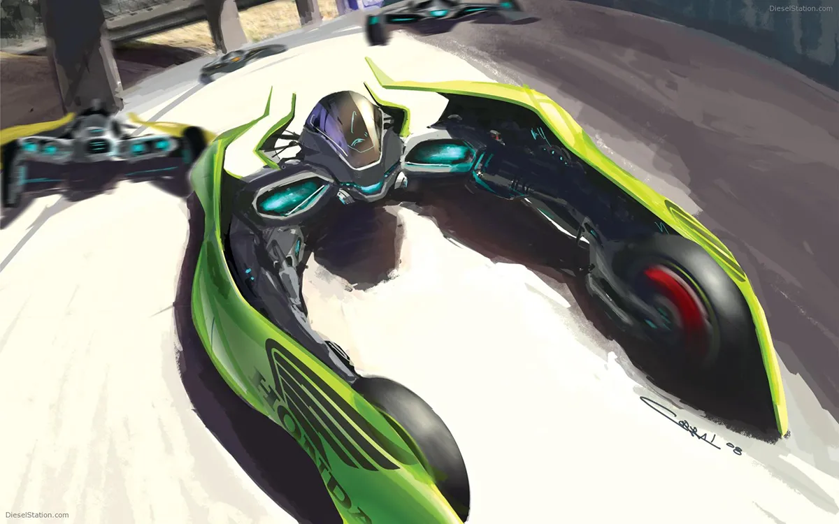 A futuristic car from Honda