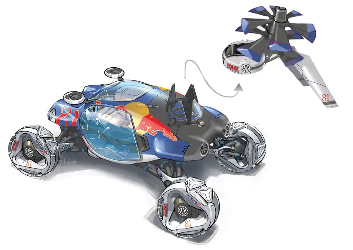Volkswagen Bio Runner - with a drone onboard