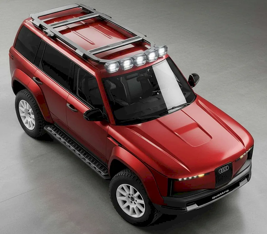 Concept art of Audi’s rumored body-on-frame SUV