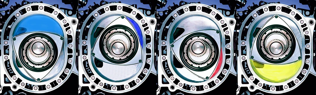 General principle of operation of the rotary engine / Wankel engine