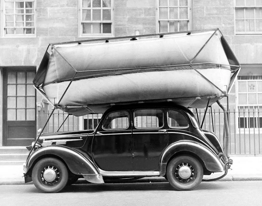 Back then, the only way to transport this fuel was in giant fabric containers