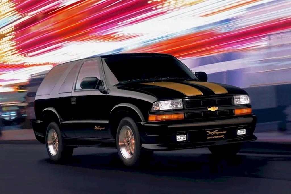 Sporty Blazer Xtreme with a lowered suspension and a unique body kit