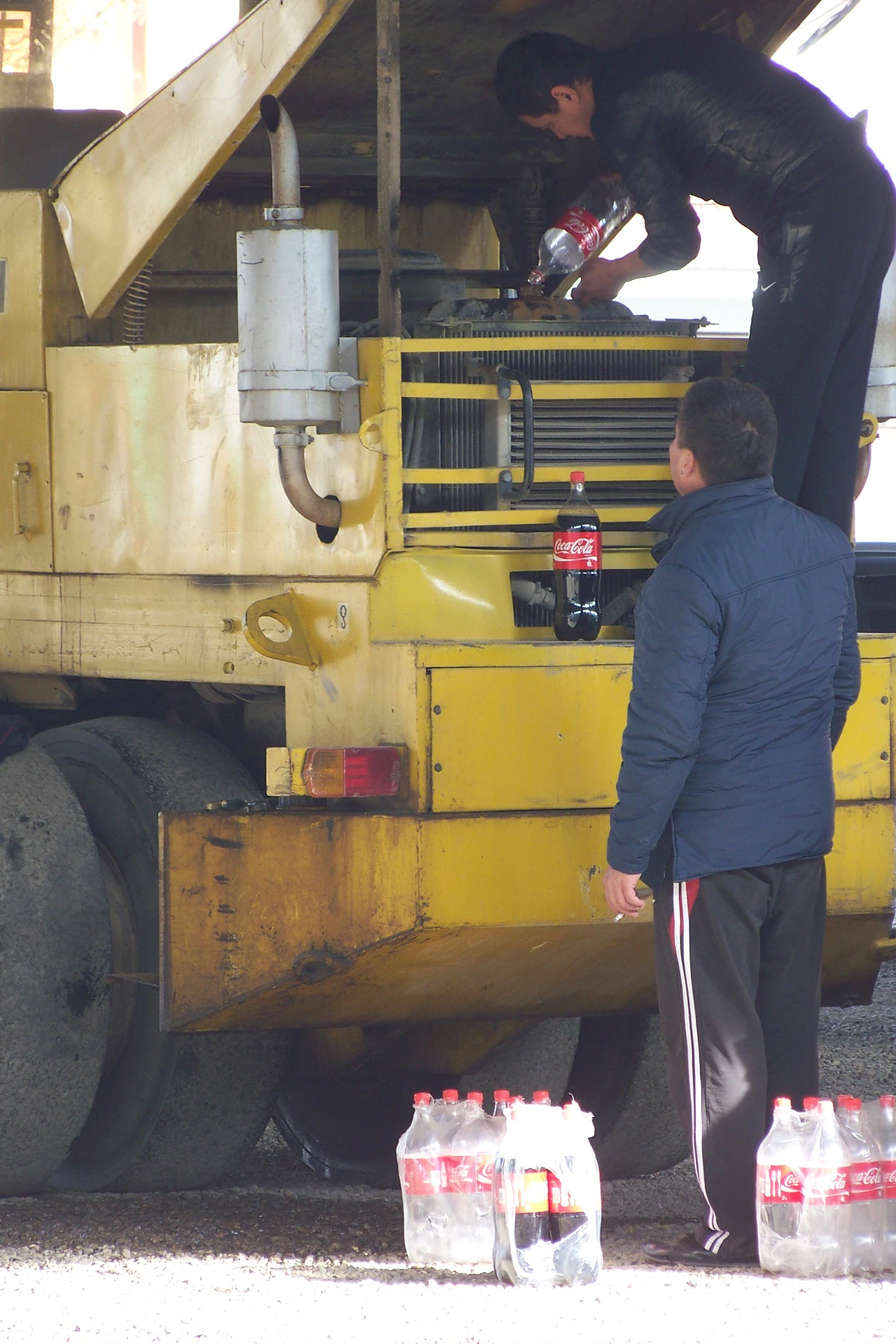 Coke is used even on expensive construction equipment