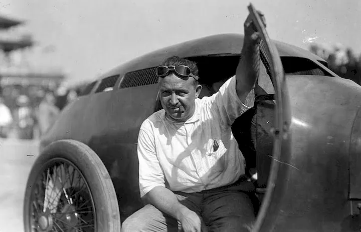 Barney Oldfield and the "Golden Submarine".