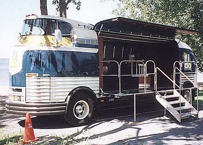 A restored Futurliner at the National Automobile & Truck Museum (NATMUS) in Auburn, Indiana.