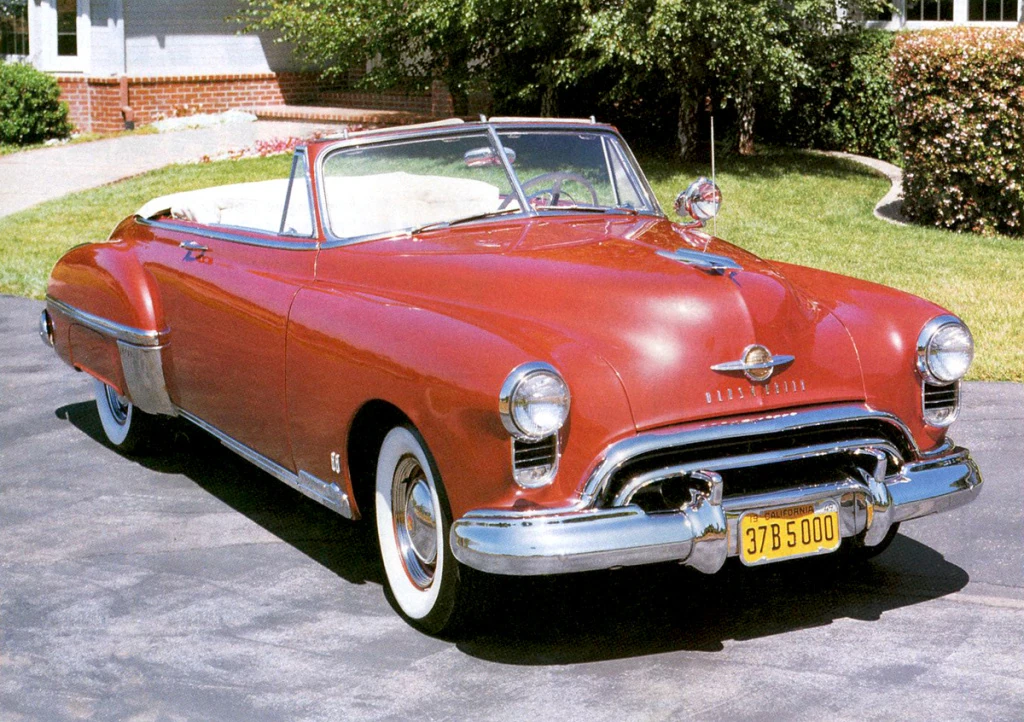 The Oldsmobile 88 was available in four body styles: sedan, coupe, convertible, and station wagon.