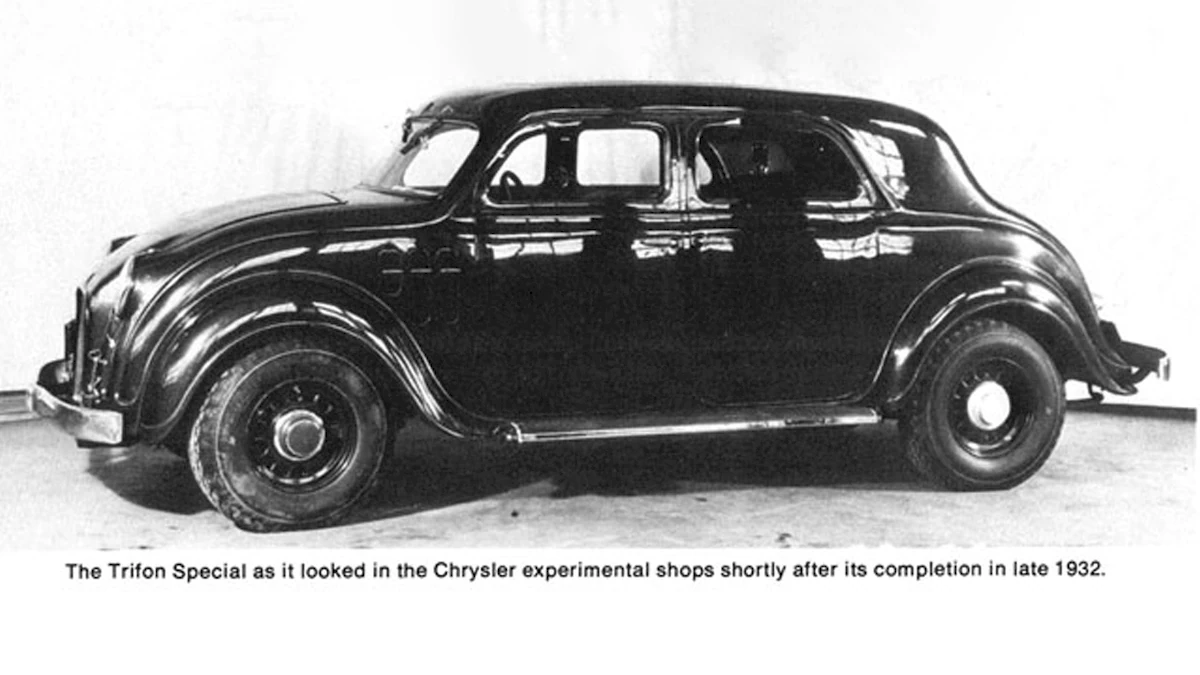 The aerodynamics of the Airflow were perfected on the 1932 Trifon Special prototype