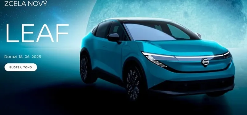Screenshot from Czech Nissan site with presentation date